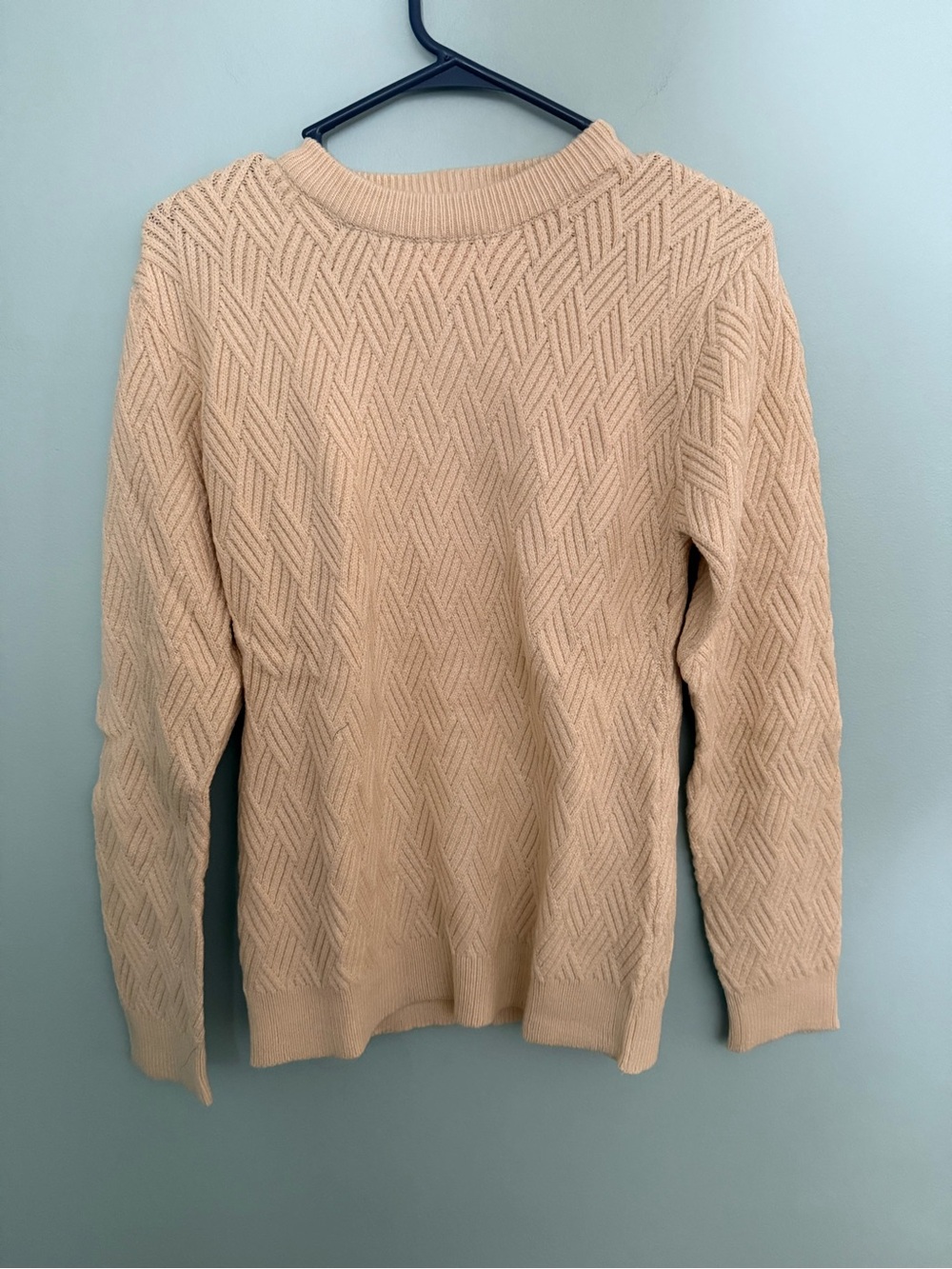 Noelle Cream Crewneck Textured Knit Sweater